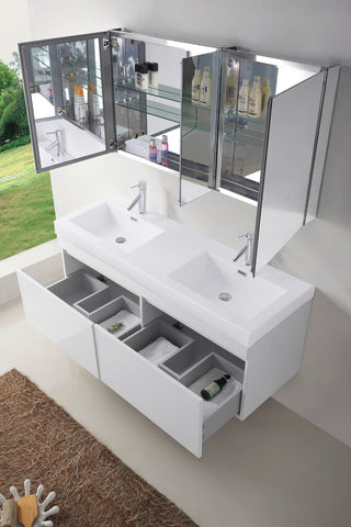 Image of Zuri 55" Double Bathroom Vanity JD-50355-GR