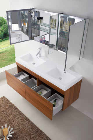 Image of Zuri 55" Double Bathroom Vanity JD-50355-GR