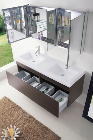 Image of Zuri 55" Double Bathroom Vanity JD-50355-GR