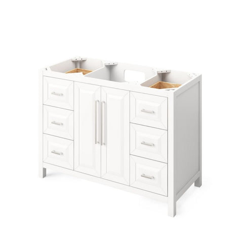 Image of Contemporary square pulls adorn this vanity collection, adding elegance and class. Cade's design styles merge to create a perfectly transitional vanity. 