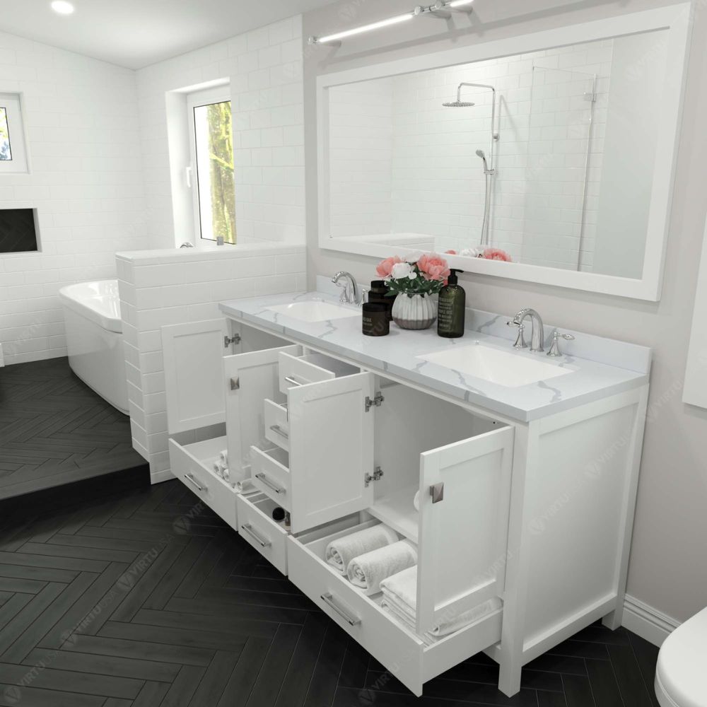 Each Caroline Avenue vanity is handcrafted with a 2" solid wood birch frame built to last a lifetime.