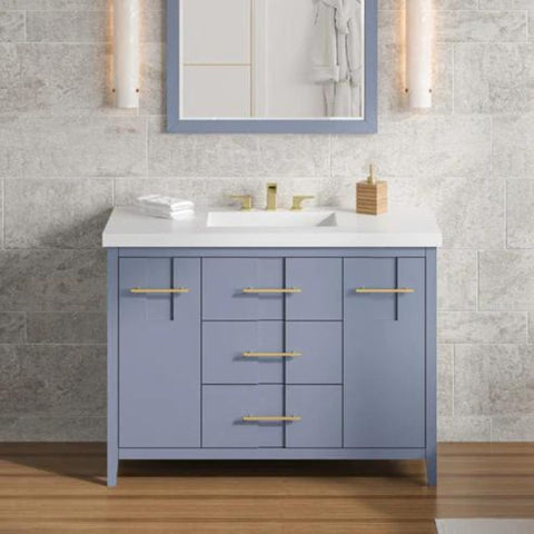 In a world of chaos, the bathroom can be transformed into your utopian Zen space with a Jeffrey Alexander Katara vanity. 