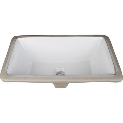Image of Cade Modern White 24" Rectangle Sink Vanity with Black Granite Top | VKITCAD24WHBGR