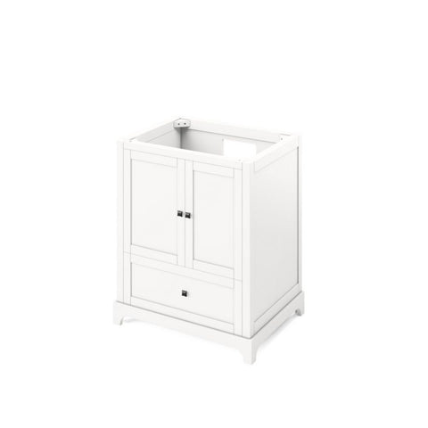 Image of Addington Contemporary White 30" Vanity with Steel Grey Cultured Marble Top | VKITADD30WHSGR