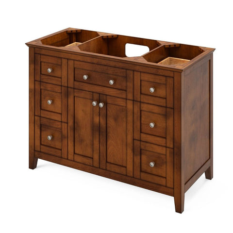 Image of Maximum storage with hardwood custom tipout tray, multiple dovetail drawers, and adjustable shelf Round knobs included