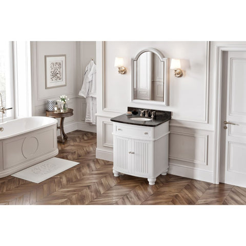 Image of Simple beadboard doors, curved bun feet, and a rounded front form this cottage-style vanity collection.
