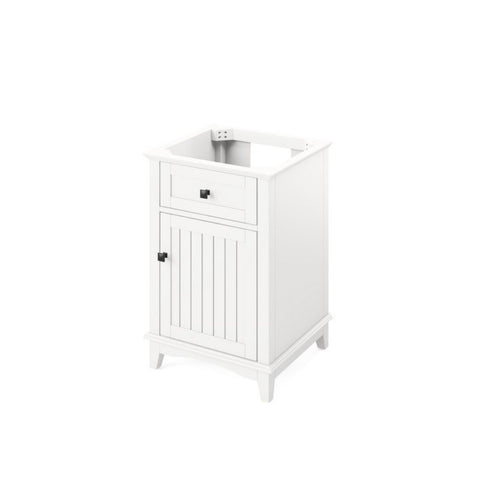 Image of Savino Transitional White 24" Vanity with Steel Grey Cultured Marble Top | VKITSAV24WHSGR
