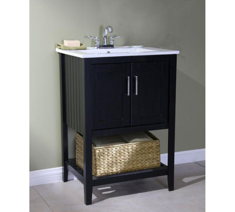 24" SINK VANITY WITH BASKET WITHOUT FAUCET WLF6020-E-BS