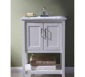 24" SINK VANITY WITHOUT FAUCET WLF6020-W