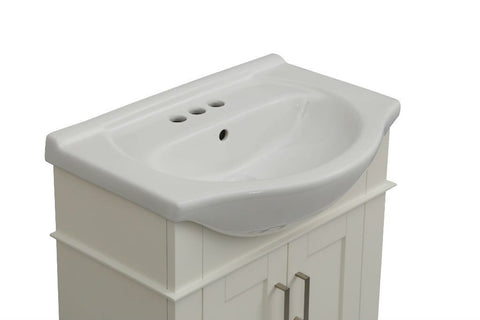 Image of 24" WHITE SINK VANITY, NO FAUCET WLF6042-W