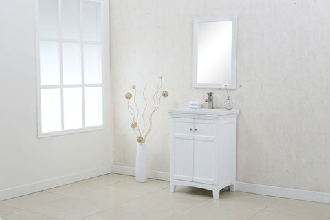 Image of 24" WHITE SINK VANITY, NO FAUCET WLF7016-W