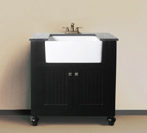 30" ESPRESSO SINK VANITY WITHOUT FAUCET WLF6022-E