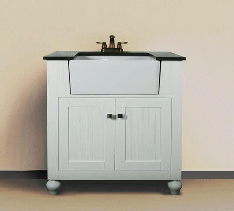Image of 30" WHITE  SINK VANITY WITHOUT FAUCET WLF6022-W