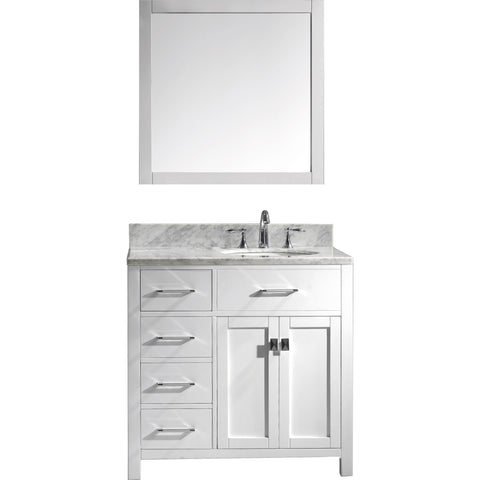 Image of 36" Single Bathroom Vanity MS-2136L-WMRO-WH