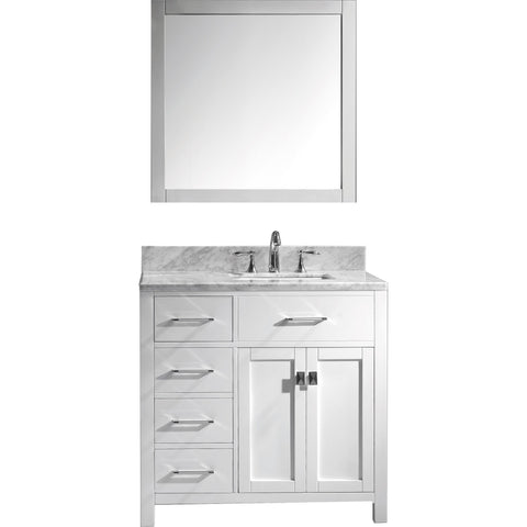 Image of 36" Single Bathroom Vanity MS-2136L-WMSQ-WH