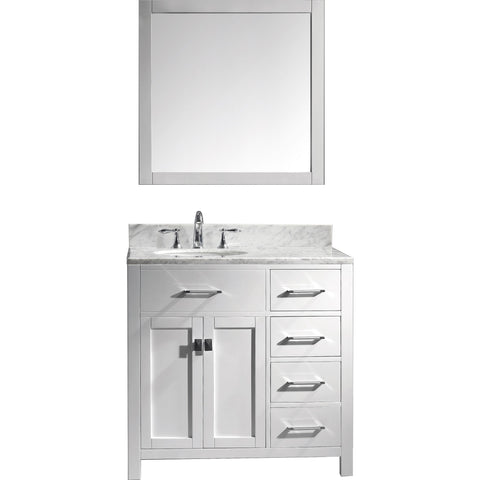 Image of 36" Single Bathroom Vanity MS-2136R-WMRO-WH