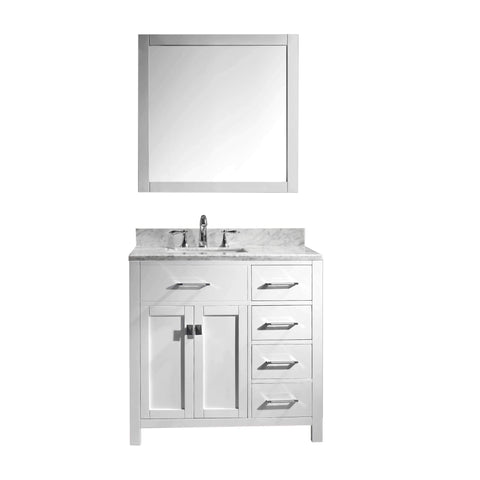 Image of 36" Single Bathroom Vanity MS-2136R-WMSQ-WH