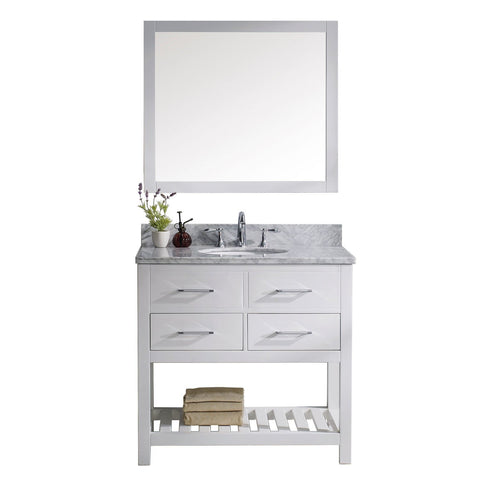 Image of 36" Single Bathroom Vanity MS-2236-WMRO-WH