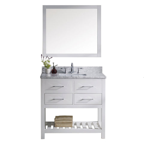 Image of 36" Single Bathroom Vanity MS-2236-WMSQ-WH