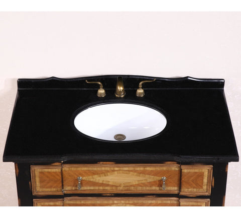 Image of 44" SOLID WOOD SINK VANITY WITH GRANITE-NO FAUCET AND BACKSPLASH WH2144