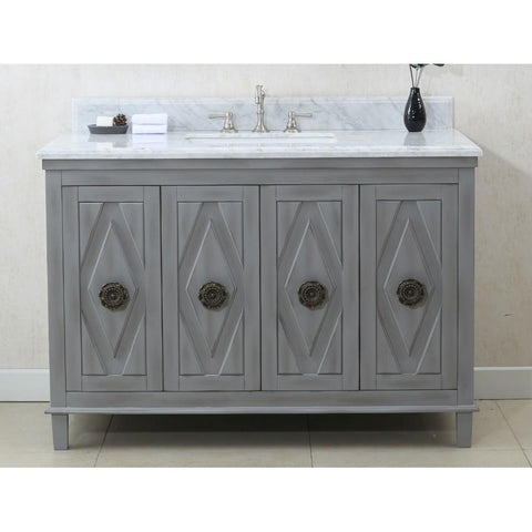 Image of 48" GRAY SINK VANITY CABINET MATCH WITH WLF6036-49 TOP, NO FAUCET WLF7036-48