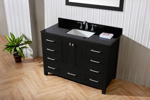 Image of 48" Single Bathroom Vanity in Zebra Grey KS-60048-BGRO-ZG