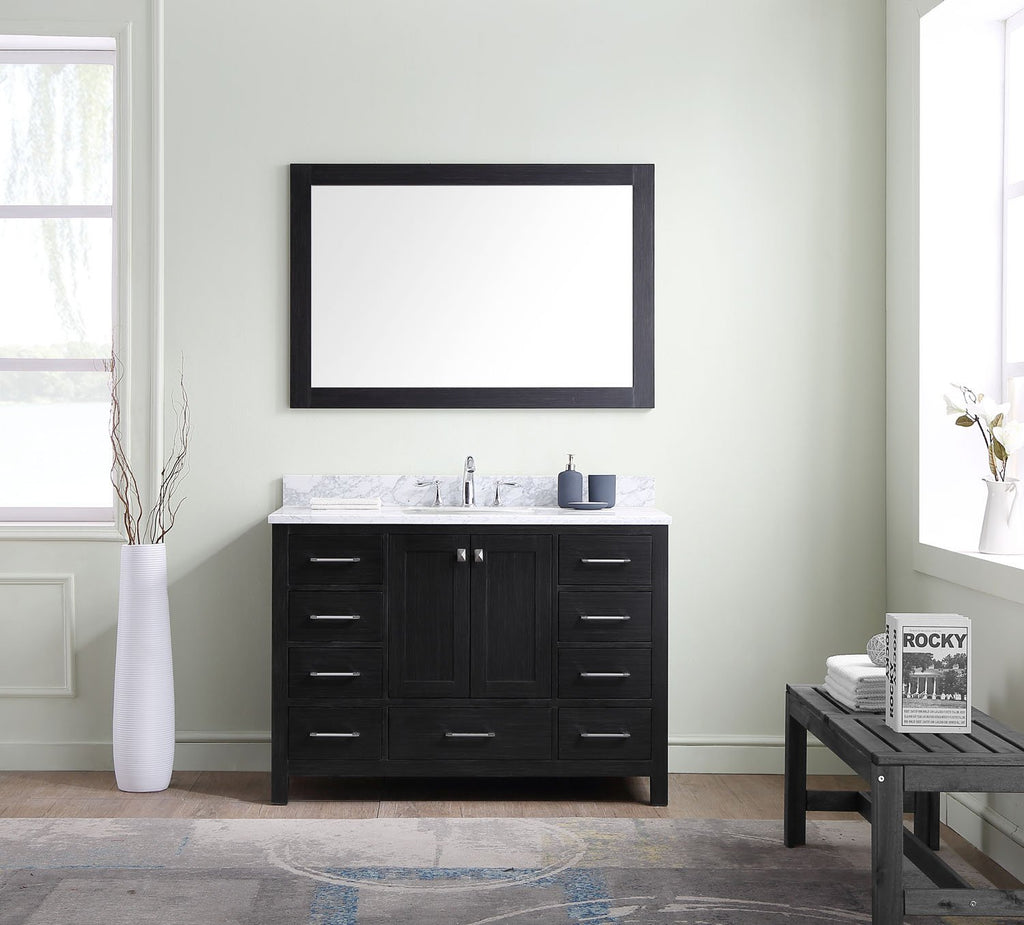 48" Single Bathroom Vanity in Zebra Grey KS-60048-BGRO-ZG