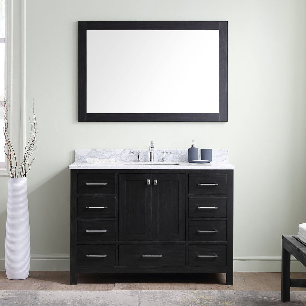 48" Single Bathroom Vanity in Zebra Grey KS-60048-BGRO-ZG