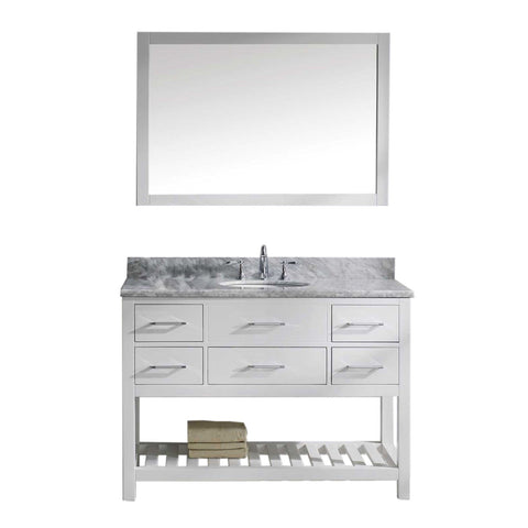 Image of 48" Single Bathroom Vanity MS-2248-WMRO-WH