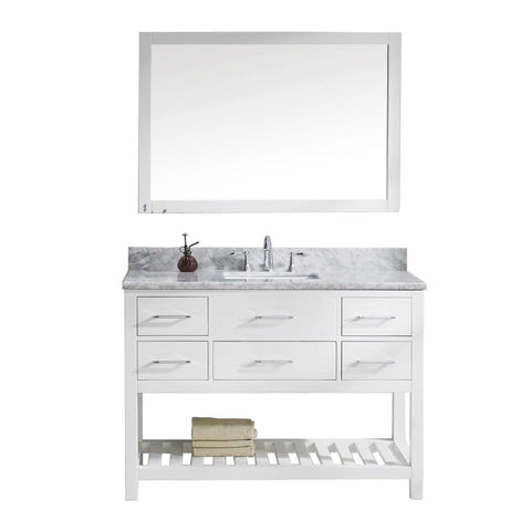 Image of 48" Single Bathroom Vanity MS-2248-WMSQ-WH