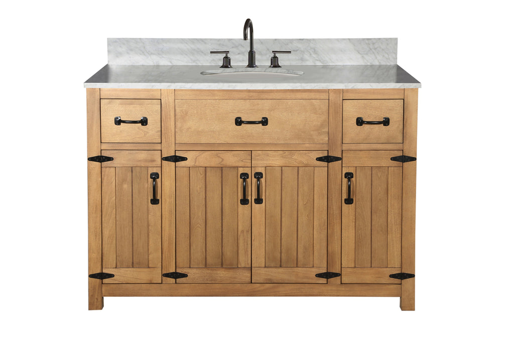 48" WEATHERED BROWN SINK VANITY MATCHING GRANITE FROM WLF6036-49", NO FAUCET WLF6044-48