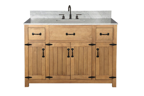 Image of 48" WEATHERED BROWN SINK VANITY MATCHING GRANITE FROM WLF6036-49", NO FAUCET WLF6044-48