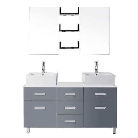 Image of 55" Double Bathroom Vanity UM-3063-S-GR