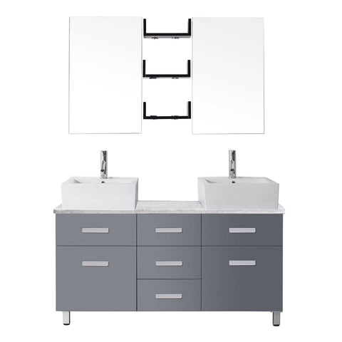 Image of 55" Double Bathroom Vanity UM-3063-WM-GR
