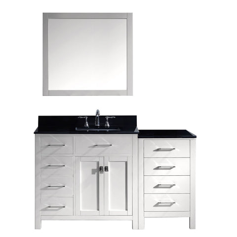 Image of 57" Single Bathroom Vanity MS-2157L-BGSQ-WH