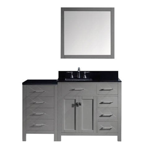 Image of 57" Single Bathroom Vanity MS-2157R-BGSQ-GR