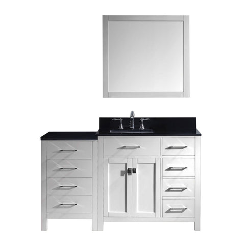 Image of 57" Single Bathroom Vanity MS-2157R-BGSQ-WH