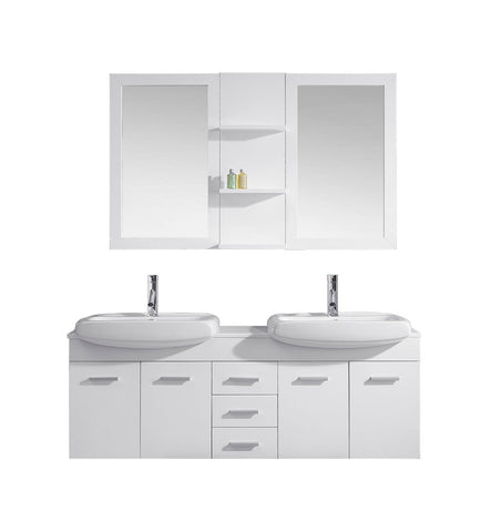 Image of 59" Double Bathroom Vanity UM-3059-S-WH