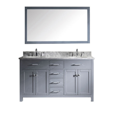 Image of 60" Double Bathroom Vanity MD-2060-WMRO-GR