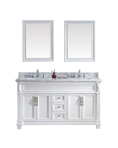 Image of 60" Double Bathroom Vanity MD-2660-WMSQ-WH