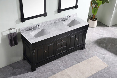 Image of 72" Double Bathroom Vanity GD-4072-WMRO-DW