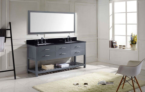 Image of 72" Double Bathroom Vanity MD-2272-BGSQ-ES