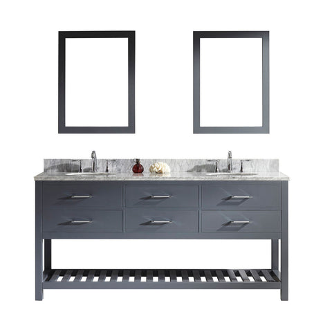 Image of 72" Double Bathroom Vanity MD-2272-WMRO-GR