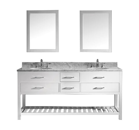 Image of 72" Double Bathroom Vanity MD-2272-WMRO-WH
