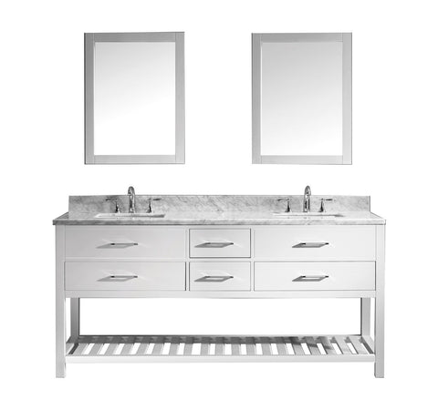 Image of 72" Double Bathroom Vanity MD-2272-WMSQ-WH