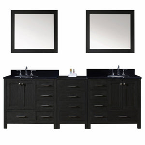 92" Double Bathroom Vanity in Zebra Grey KD-60090-BGRO-ZG