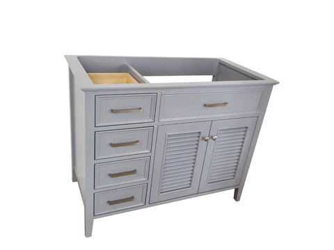 Image of Ariel Kensington 42" Grey Transitional Single Sink Base Cabinet D043S-R-BC-GRY