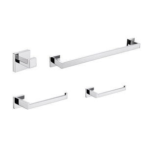 Lexora Bagno Lucido 4-Piece Bathroom Accessory Set - Chrome | LAS14152PC