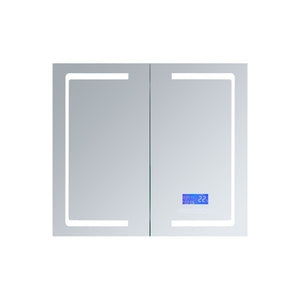 Lexora Bracciano 36" Wide x 32" Tall LED Medicine Cabinet w/ Defogger | LB3632LEDMC