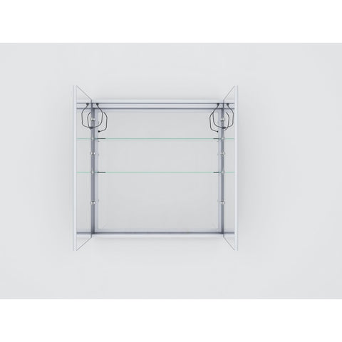Image of Lexora Bracciano 36" Wide x 36" Tall LED Medicine Cabinet w/ Defogger | LB3636LEDMC